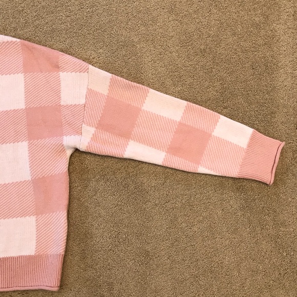 Zesica Boxy Checker Board Sweater NEW Womens Size XL Mauve Pink Light Academia - Picture 7 of 11